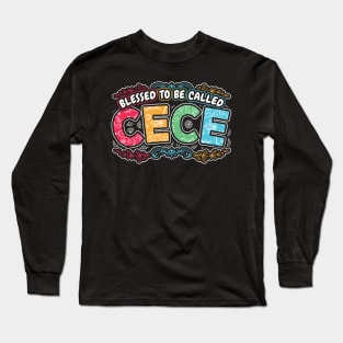 Blessed to be Called Cece Grandma Gifts Long Sleeve T-Shirt